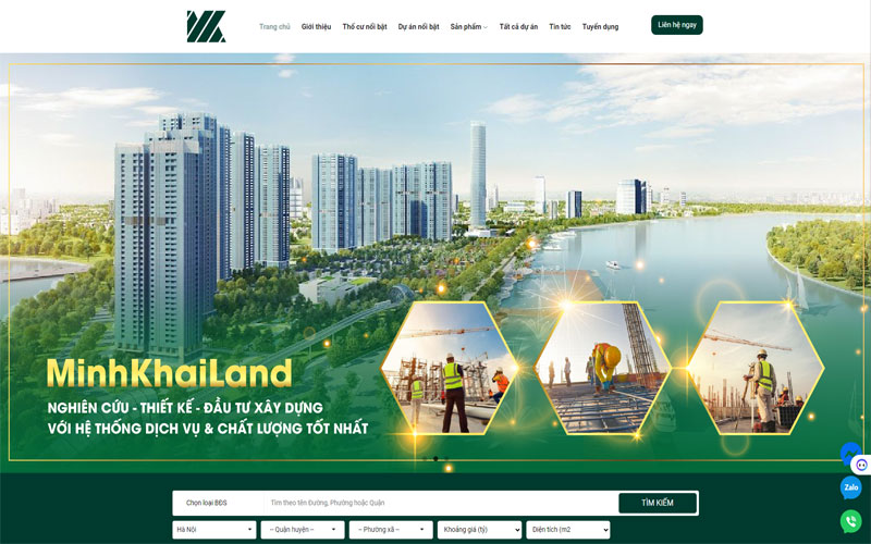 Thiết kế website bất động sản